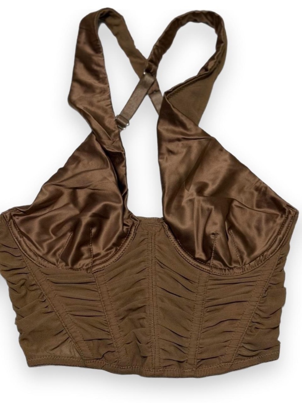 Urban Outfitters Satin Halter Crop Top